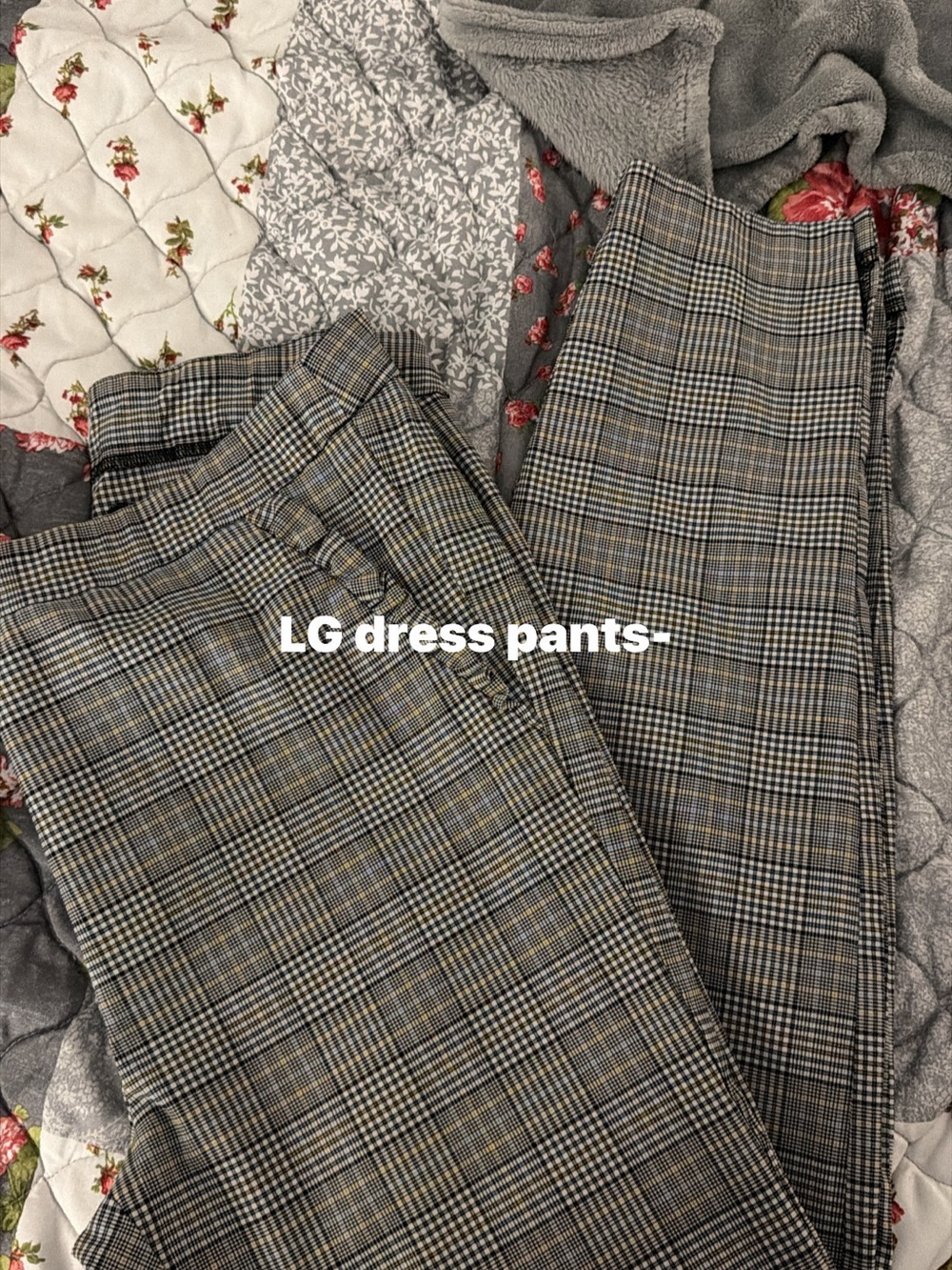 LG Glen Plaid Dress Pants in Black and Yellow